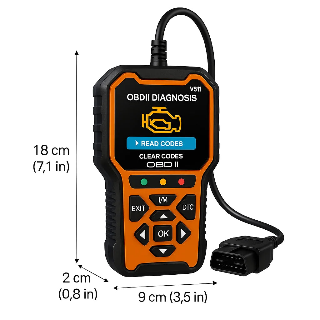 OBD2 Car Diagnostic Tool|Checks car engine fault lights and clears error codes|Suitable for all OBDII/EOBD cars from 1996onwards