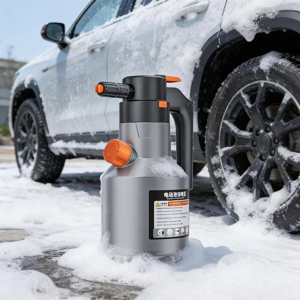 Handheld Electric Foam Washer Rechargeable Snow Foam Spray Bottle High Pressure Foam Sprayer Durable Auto Washing Device