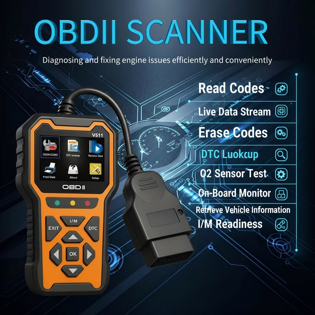 OBD2 Car Diagnostic Tool|Checks car engine fault lights and clears error codes|Suitable for all OBDII/EOBD cars from 1996onwards