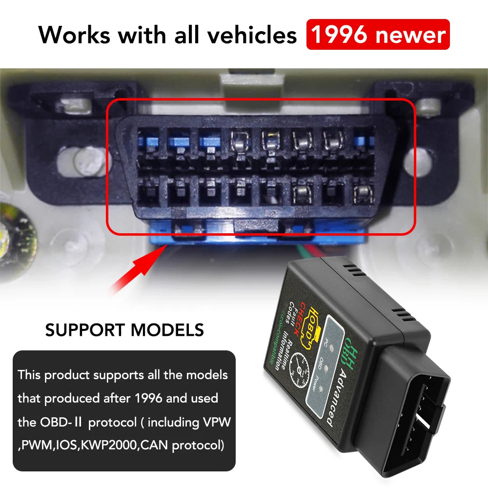 OBD automotive diagnostic instrument scanner fault code reader, supports real-time data streaming and oxidation sensing testing,
