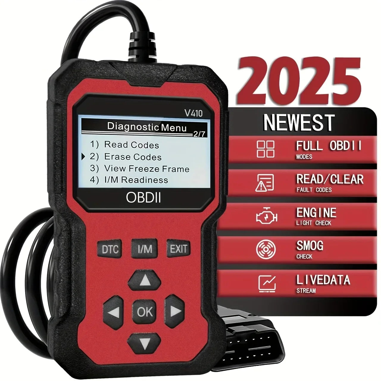 Obd2 automotive scanner diagnostic tool, engine fault recognizer. Diagnose all obd protocol vehicles since 1996 and beyond