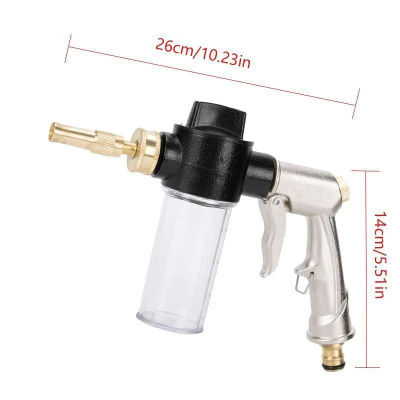 High Foam Pressure Spray Water Gun Washing Garden Watering Hose Nozzle Sprinkler Car Cleaning Wash Tool Metal Washer Guns ﻿