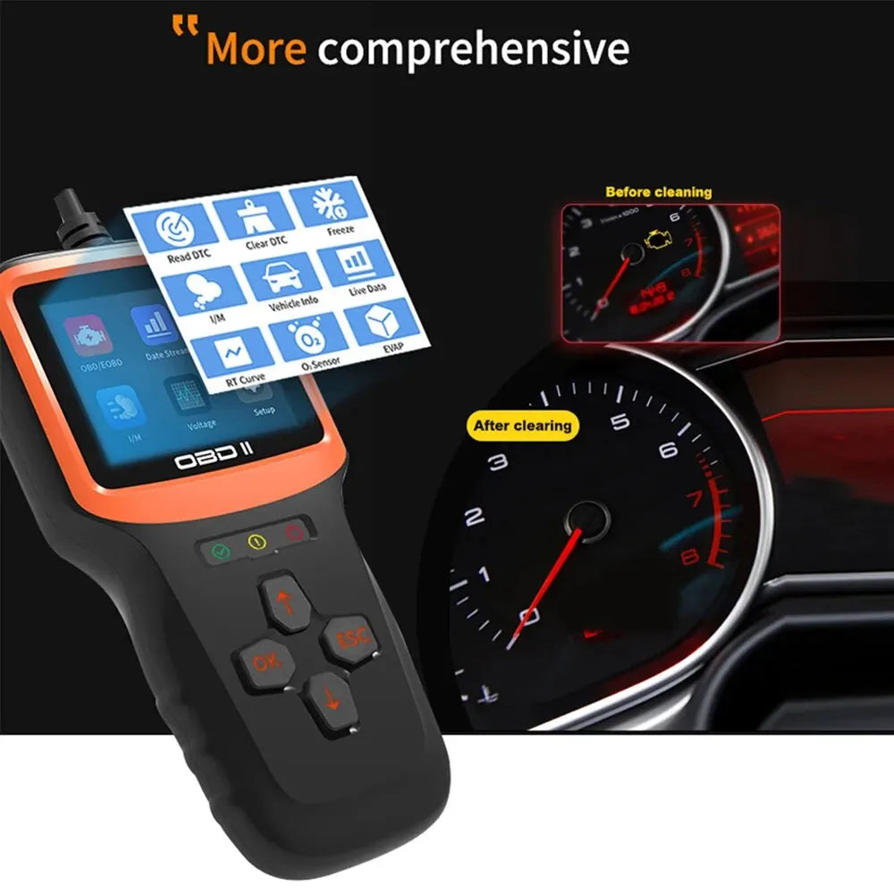 OBD II EOBD V317 OBD 2 Automobile Car Fault Detector Oxygen Sensor Test Engine Fault Diagnosis Car Diagnostic Tool