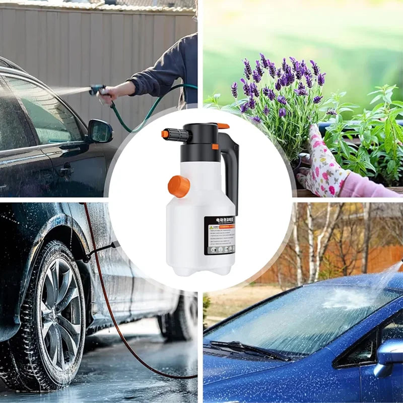 Handheld Electric Foam Washer Rechargeable Snow Foam Spray Bottle High Pressure Foam Sprayer Durable Auto Washing Device
