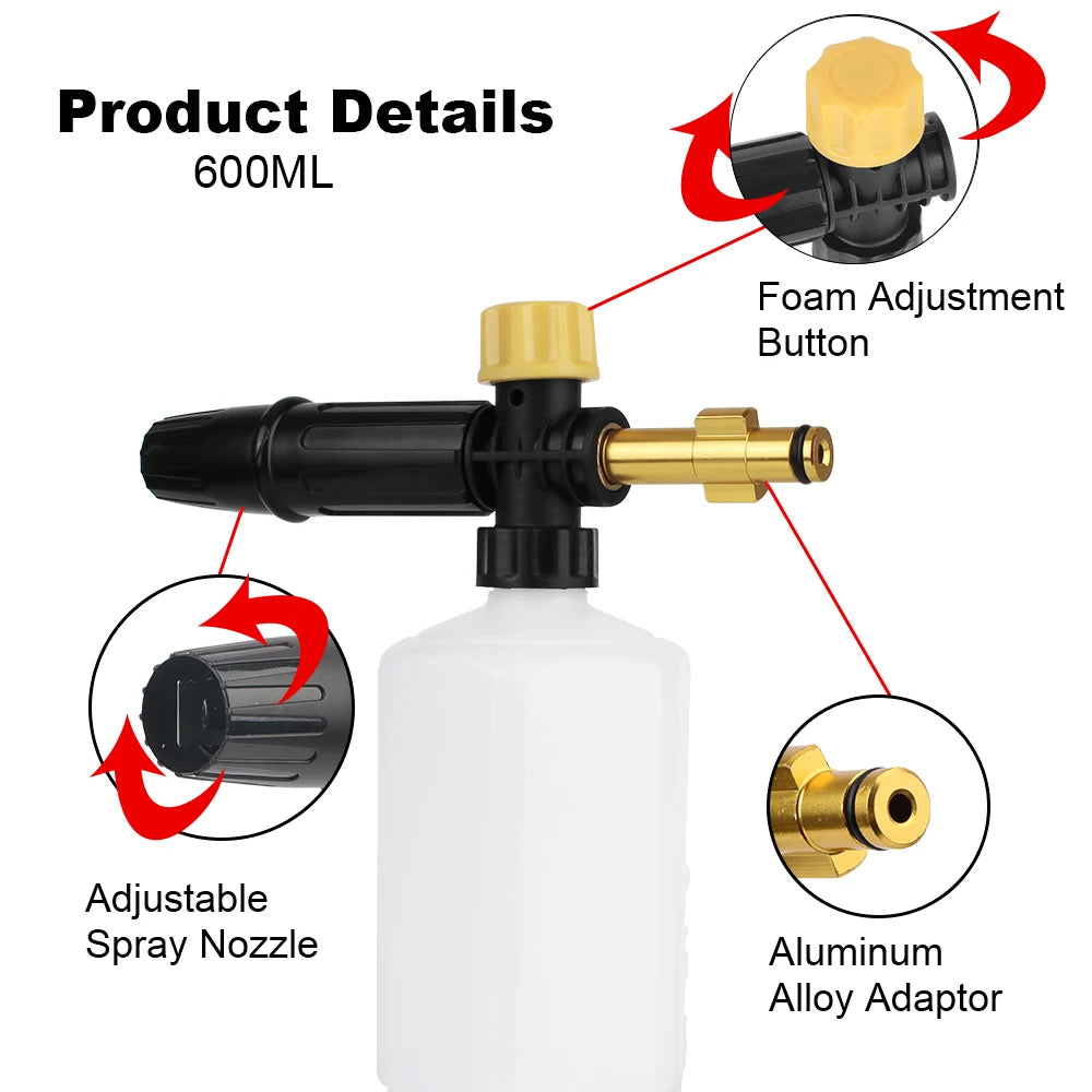 Foam Generator High Pressure Washer Car Wash Water Gun Foam Lance For Karcher Kranzle Interskol Elitech Huter Cleaning Tool