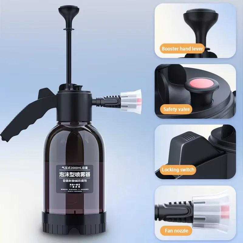 Car Wash Foam Spray Foam Sprayer Bottle Spray Gun Manual Air Pressure Water Jet Car Shampoo Snow Foam Air Pressure Spray Bottle